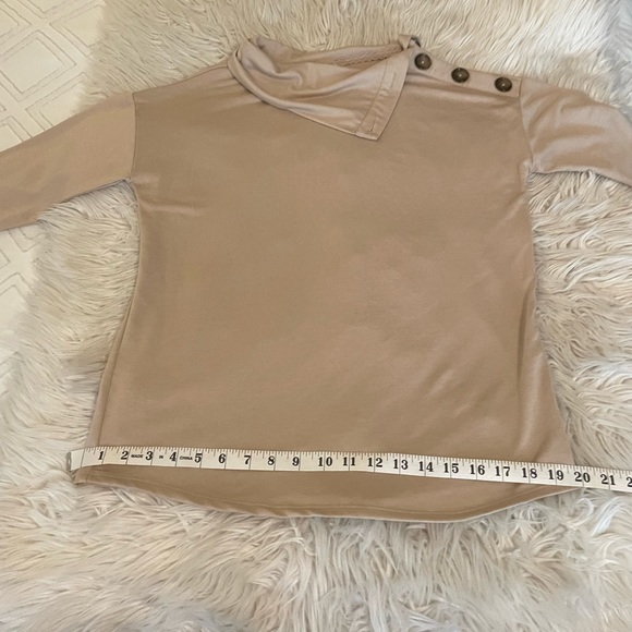 Tan | Cowl Neck Top - Picture 7 of 11